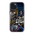 Дизайнерский силиконовый чехол для Iphone 15 Messi Barcelona