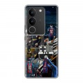 Дизайнерский силиконовый с усиленными углами чехол для Vivo V29 Messi Barcelona