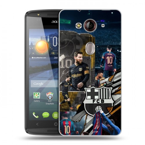 Дизайнерский пластиковый чехол для Acer Liquid E3 Messi Barcelona