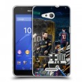Дизайнерский пластиковый чехол для Sony Xperia E4g Messi Barcelona