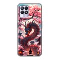 Дизайнерский силиконовый чехол для Realme 8i Дракон Японский