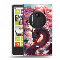 Дизайнерский силиконовый чехол для Nokia Lumia 1020 Дракон Японский