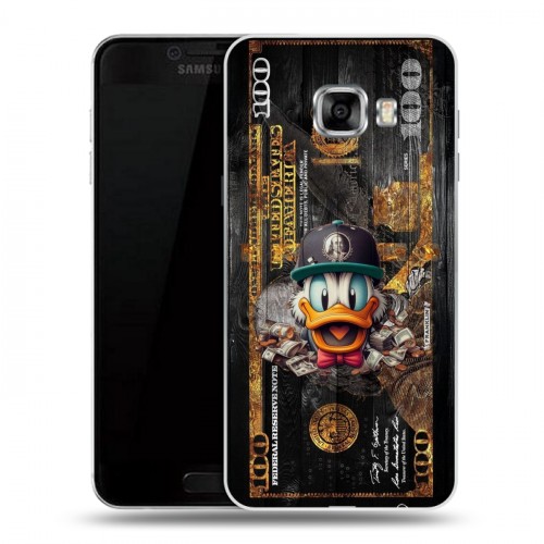 Дизайнерский пластиковый чехол для Samsung Galaxy C5 Дональд Дак Доллар