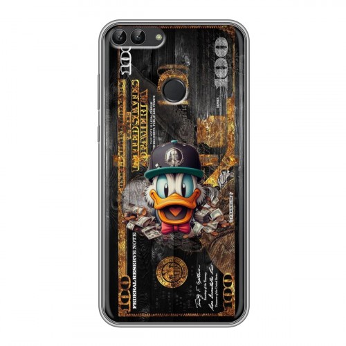 Дизайнерский силиконовый чехол для Huawei P Smart Дональд Дак Доллар