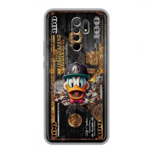 Дизайнерский силиконовый чехол для Xiaomi RedMi 9 Дональд Дак Доллар