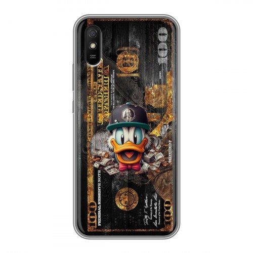 Дизайнерский силиконовый чехол для Xiaomi RedMi 9A Дональд Дак Доллар