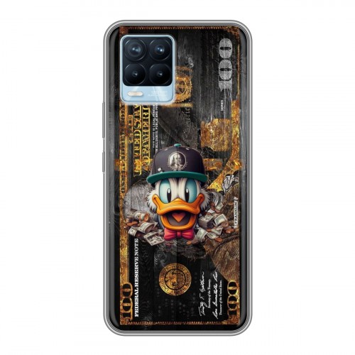 Дизайнерский силиконовый чехол для Realme 8 Дональд Дак Доллар