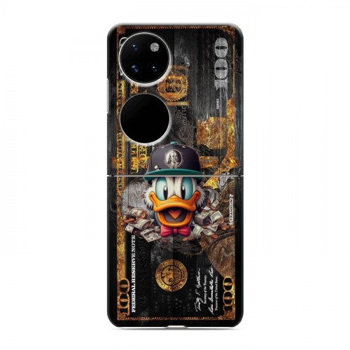 Дизайнерский пластиковый чехол для Huawei P50 Pocket Дональд Дак Доллар