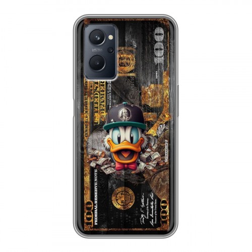 Дизайнерский силиконовый чехол для Realme 9i Дональд Дак Доллар