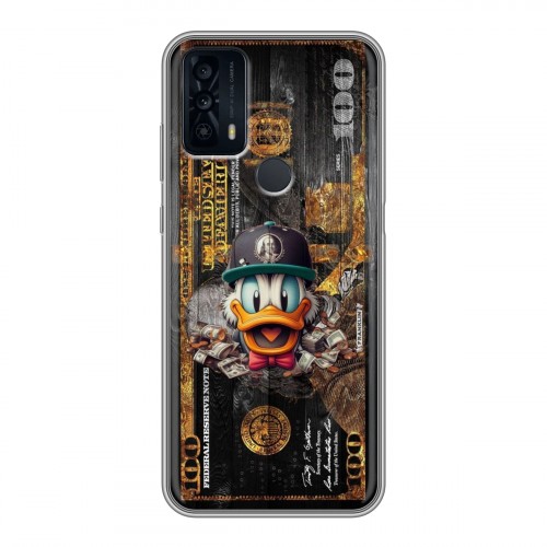 Дизайнерский силиконовый чехол для TCL 20B Дональд Дак Доллар