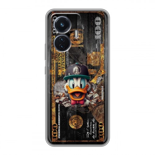 Дизайнерский силиконовый чехол для Vivo T1 Дональд Дак Доллар