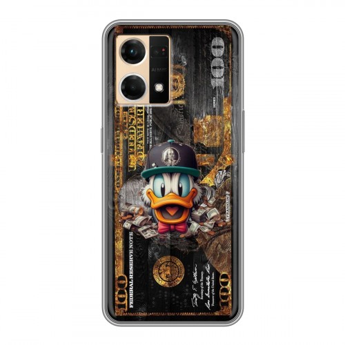 Дизайнерский силиконовый чехол для OPPO Reno7 Дональд Дак Доллар