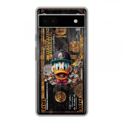 Дизайнерский силиконовый чехол для Google Pixel 6a Дональд Дак Доллар