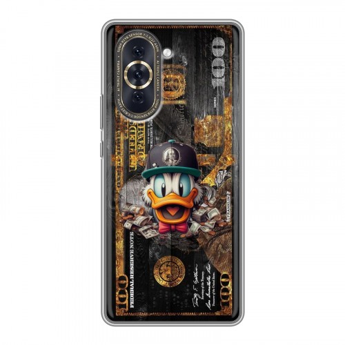 Дизайнерский силиконовый с усиленными углами чехол для Huawei Nova 10 Дональд Дак Доллар