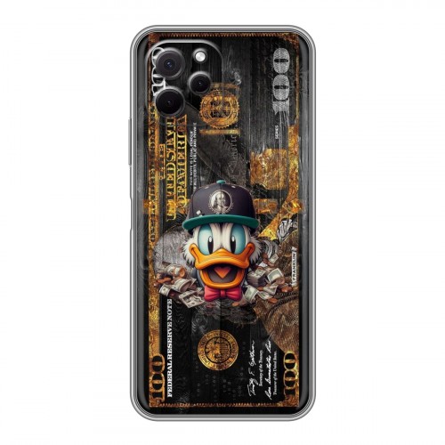 Дизайнерский силиконовый с усиленными углами чехол для Huawei Nova Y61 Дональд Дак Доллар