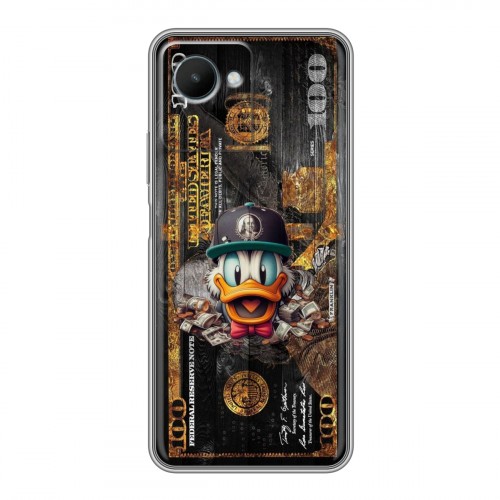 Дизайнерский силиконовый чехол для Realme C30s Дональд Дак Доллар