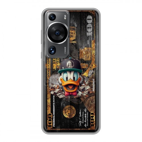 Дизайнерский силиконовый чехол для Huawei P60 Дональд Дак Доллар