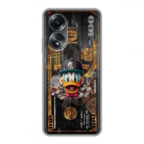 Дизайнерский силиконовый чехол для OPPO A58 4G Дональд Дак Доллар