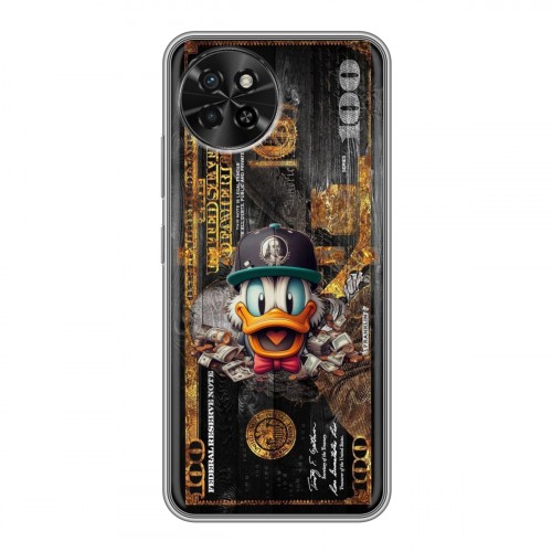 Дизайнерский силиконовый чехол для Itel S23 Дональд Дак Доллар