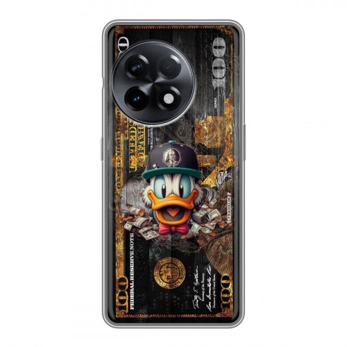 Дизайнерский силиконовый чехол для OnePlus 11R Дональд Дак Доллар