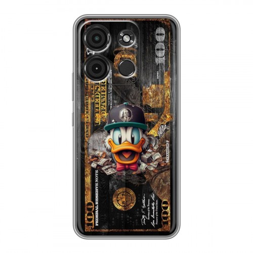 Дизайнерский силиконовый чехол для Itel A60s Дональд Дак Доллар