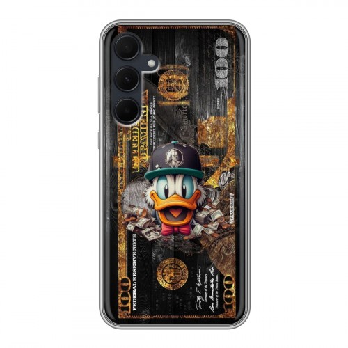 Дизайнерский силиконовый чехол для Samsung Galaxy A35 Дональд Дак Доллар