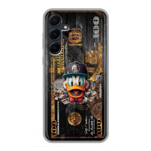 Дизайнерский силиконовый чехол для Samsung Galaxy A55 Дональд Дак Доллар