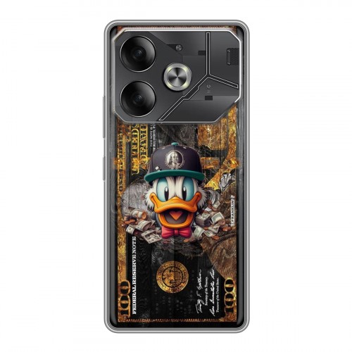 Дизайнерский силиконовый чехол для Tecno Pova 6 Дональд Дак Доллар