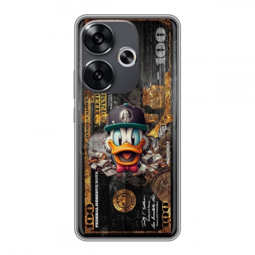 Дизайнерский силиконовый чехол для Xiaomi Redmi Turbo 3 Дональд Дак Доллар