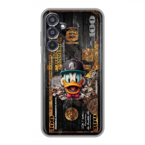 Дизайнерский силиконовый чехол для Samsung Galaxy M35 Дональд Дак Доллар