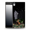 Дизайнерский пластиковый чехол для Sony Xperia E5 Атака титанов