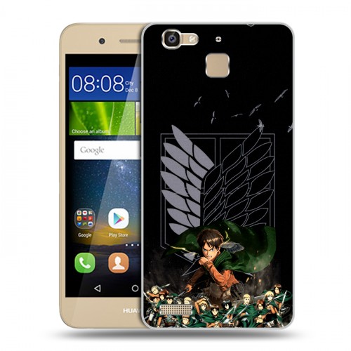 Дизайнерский пластиковый чехол для Huawei GR3 Атака титанов