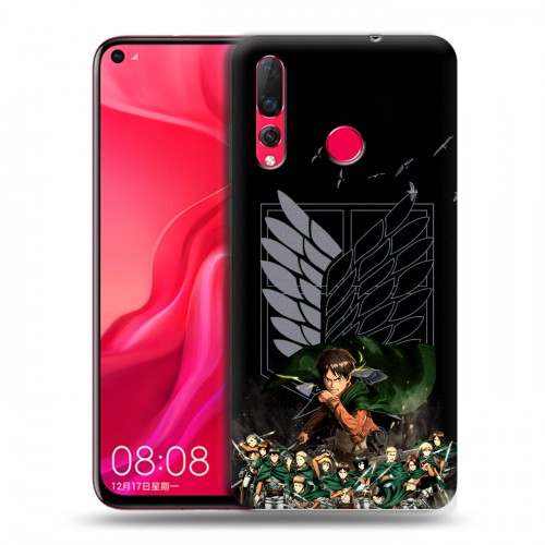 Дизайнерский пластиковый чехол для Huawei Nova 4 Атака титанов