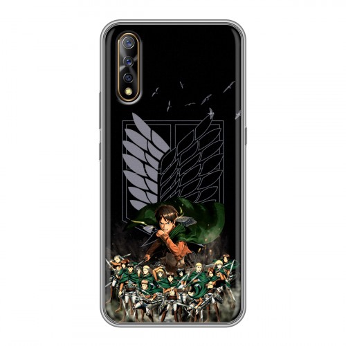 Дизайнерский силиконовый с усиленными углами чехол для Vivo V17 Neo Атака титанов