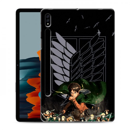 Дизайнерский силиконовый чехол для Samsung Galaxy Tab S7 Атака титанов
