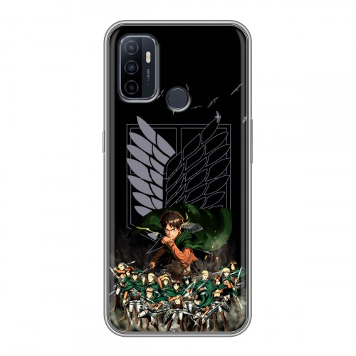 Дизайнерский силиконовый чехол для OPPO A53 Атака титанов