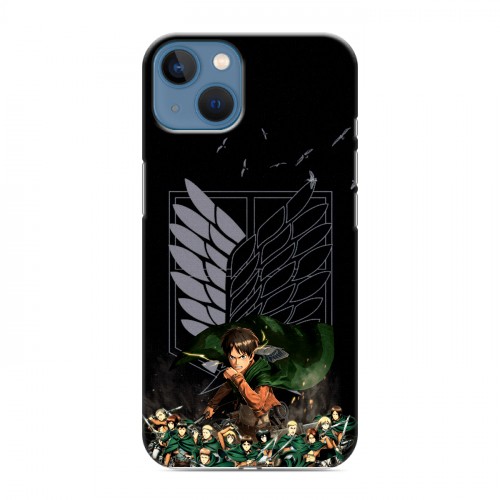 Дизайнерский силиконовый чехол для Iphone 13 Атака титанов