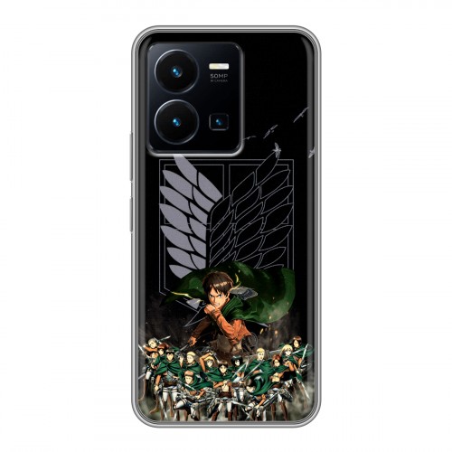 Дизайнерский силиконовый чехол для Vivo Y35 Атака титанов