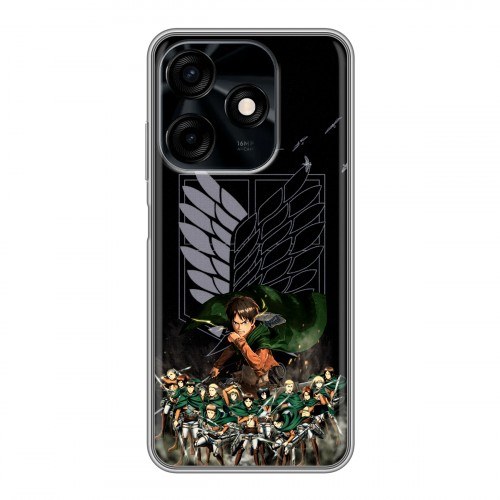 Дизайнерский силиконовый чехол для Tecno Spark 10C Атака титанов