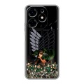 Дизайнерский силиконовый с усиленными углами чехол для Tecno Spark 10 Атака титанов