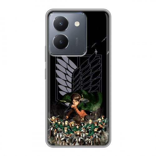 Дизайнерский силиконовый чехол для Vivo Y36 Атака титанов