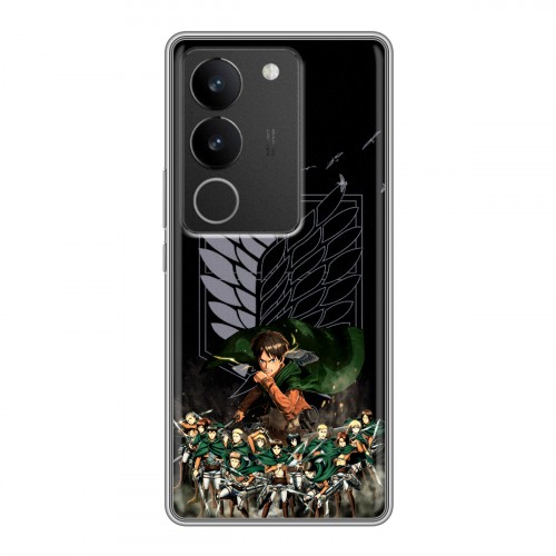 Дизайнерский силиконовый чехол для Vivo S17 Атака титанов