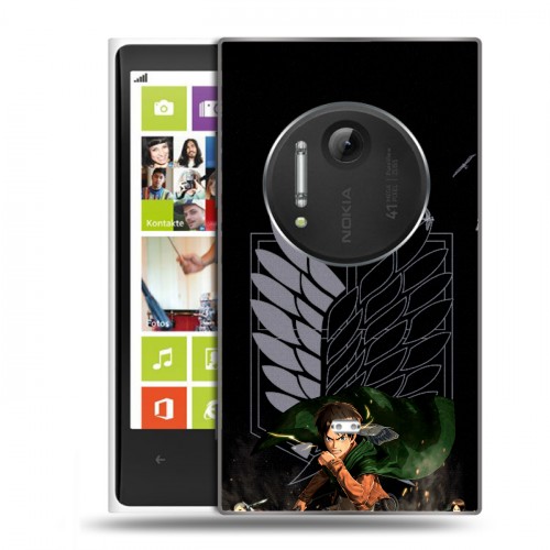 Дизайнерский силиконовый чехол для Nokia Lumia 1020 Атака титанов