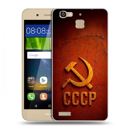 Дизайнерский пластиковый чехол для Huawei GR3 Флаг Герб СССР