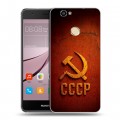 Дизайнерский силиконовый с усиленными углами чехол для Huawei Nova Флаг Герб СССР