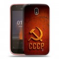 Дизайнерский пластиковый чехол для Nokia 1 Флаг Герб СССР