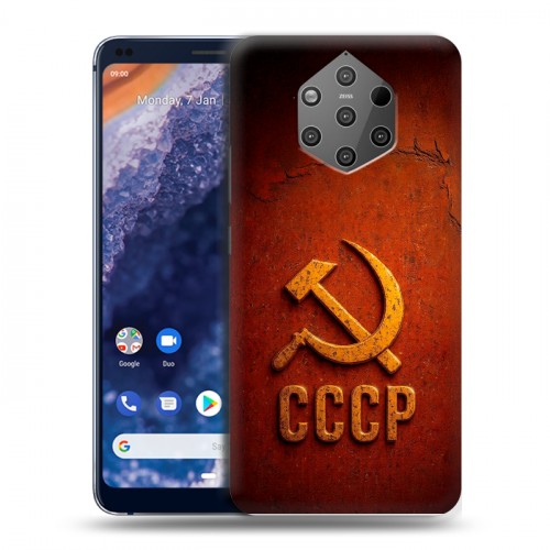 Дизайнерский пластиковый чехол для Nokia 9 PureView Флаг Герб СССР