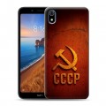 Дизайнерский пластиковый чехол для Xiaomi RedMi 7A Флаг Герб СССР