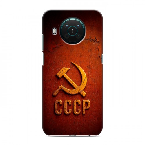 Дизайнерский силиконовый с усиленными углами чехол для Nokia X10 Флаг Герб СССР