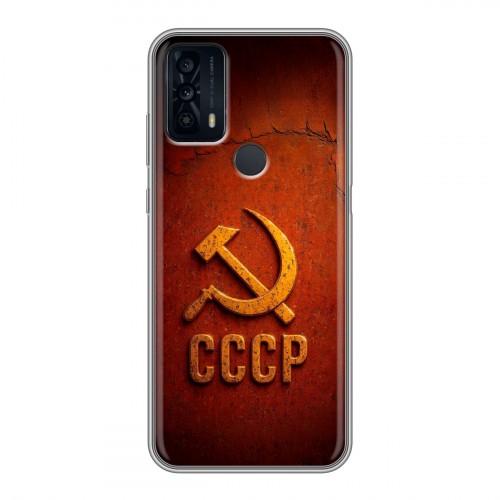 Дизайнерский силиконовый чехол для TCL 20B Флаг Герб СССР